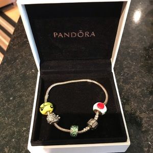 Pandora sterling silver with charms